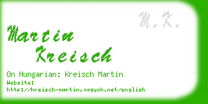 martin kreisch business card